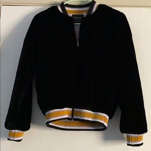 Velvet bomber jacket